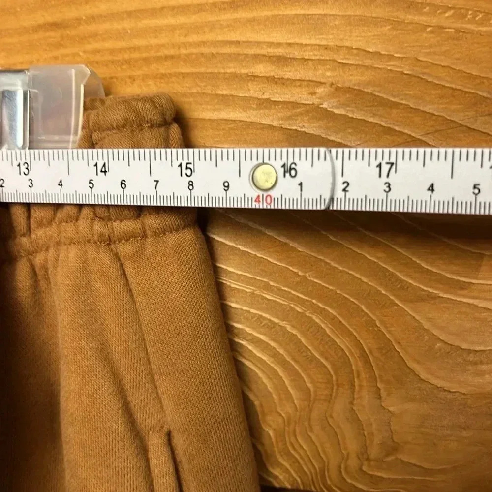 Ferme’ sweatpants women’s Md pockets drawstring thick soft camel loungewear Y2K - Picture 3 of 10